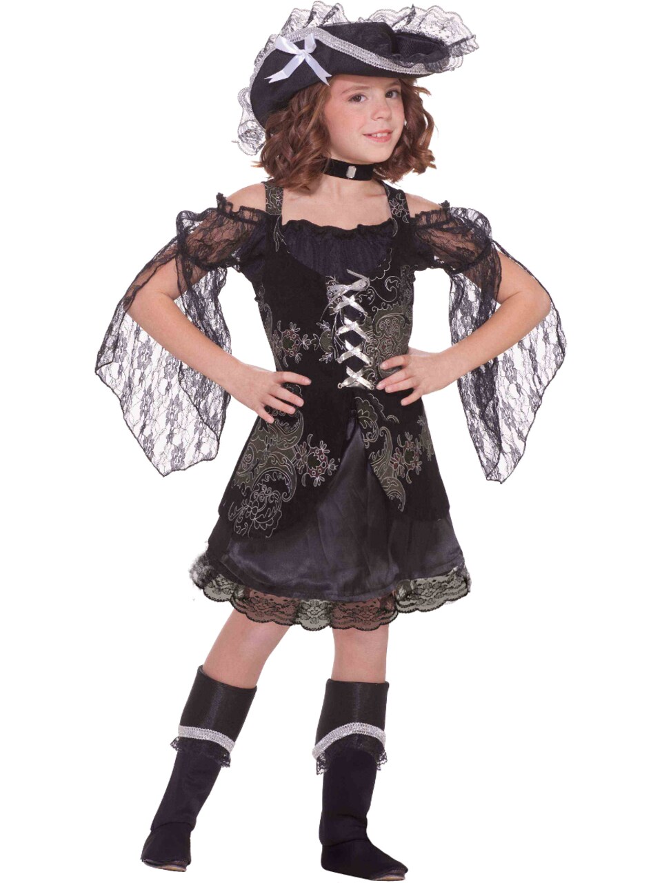 Child Girls Swashbuckling Sweetie Caribbean Pirate Dress Costume